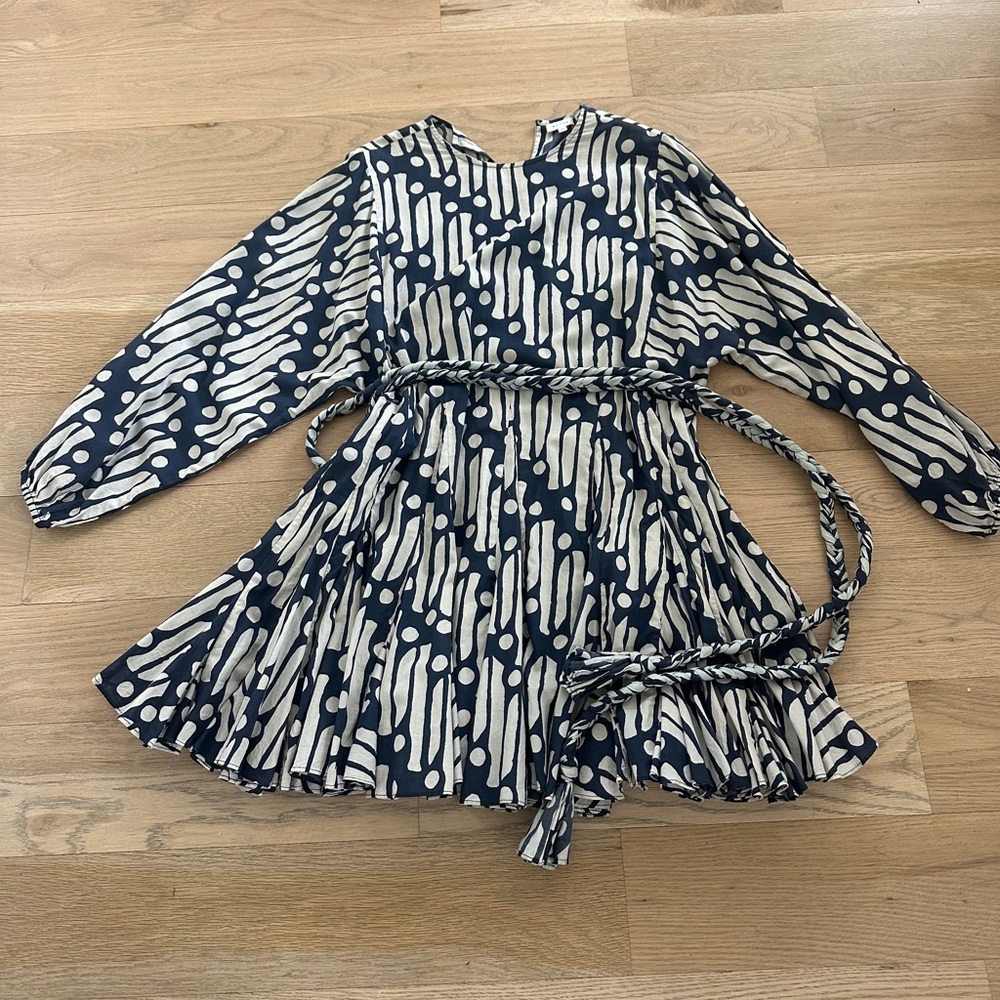Rhode Ella Dress in Navy Print